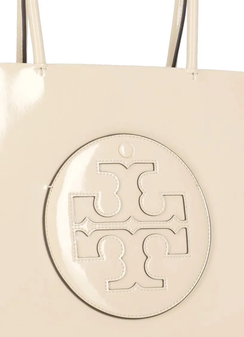 TORY BURCH Shoppers & Totes Ella Bio Patent Small Tote in beige
