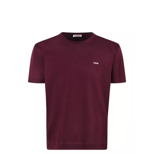 Valentino Valentino Print Cotton T-Shirt Purple 