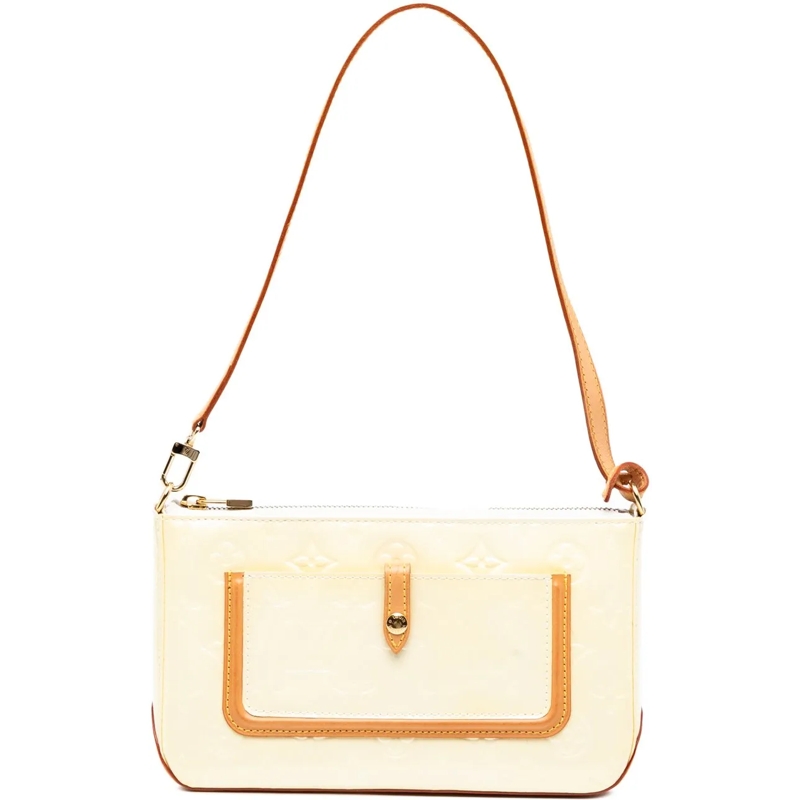 Louis Vuitton Sac à bandoulière Monogram Vernis Mallory Square weiß