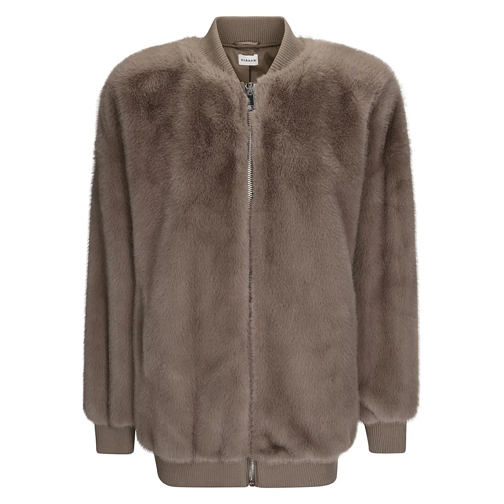 P.A.R.O.S.H. Vestes de bombardier Fur Bomber Jacket Grey