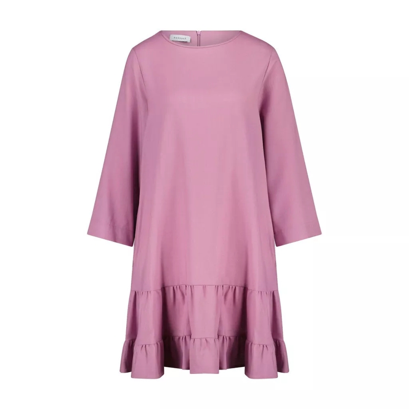 Rosso35 Midikleid Midikleid aus Schurwoll-Mix Rosa
