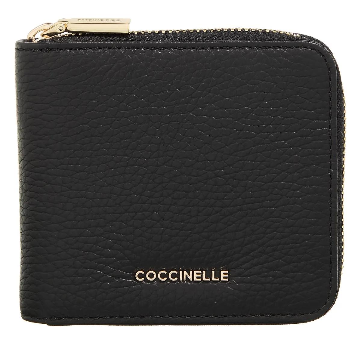 Coccinelle Portemonnaie - Metallic Soft - Gr. unisize - in Schwarz - für Damen