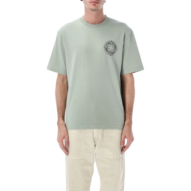 Stone Island T-shirt Outline Compass Cotton T-Shirt Grey