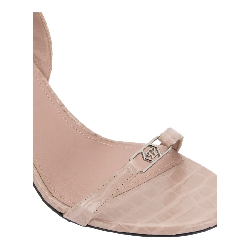 Philipp Plein Riemchensandalen High Heels Sandals Hexagon 9 beige(Image 5)