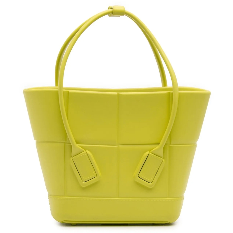 Bottega Veneta Fourre-tout Mini Rubber Arco Shopping Bag grün