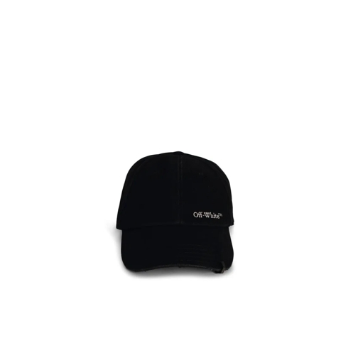 Off-White Black Cotton Cap Black Chapeau