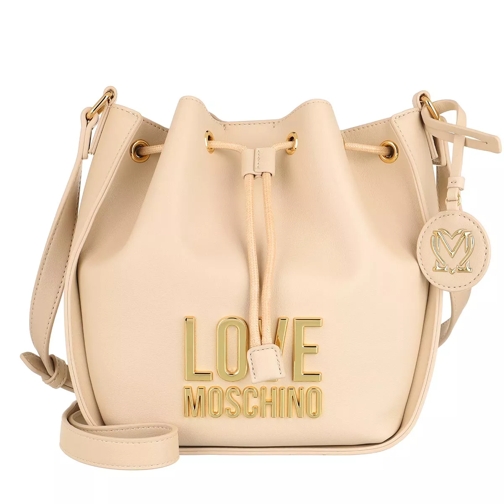 Love Moschino Borsa Bonded Pu  Avorio Bucket Bag