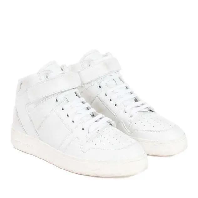 Saint Laurent Low-Top Sneaker - Optical White Leather Jefferson Sneakers - Gr. 41 (EU) - in Weiß - für Damen