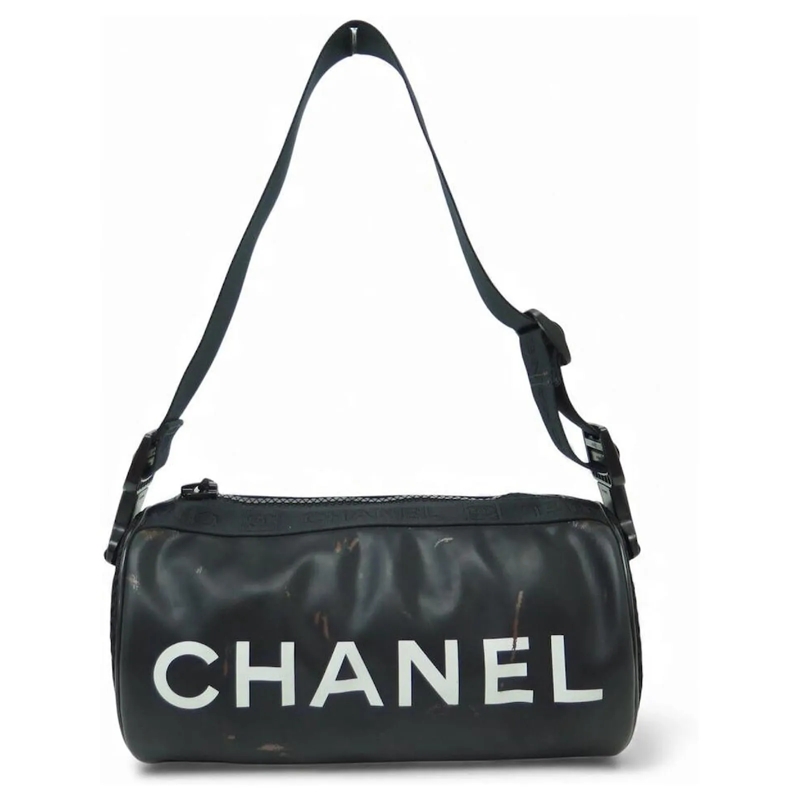 Chanel Crossbody Bag CHANEL HANDTASCHE A24984 SPORTLINE ZYLINDER CC LOG schwarz