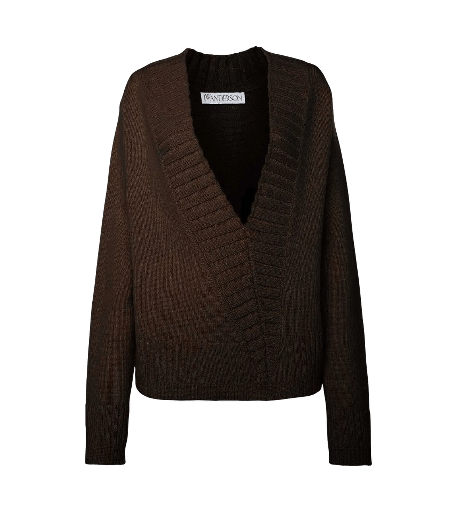 J.W.Anderson - Pullover mit schrägem V-Ausschnitt - Größe XS - braun