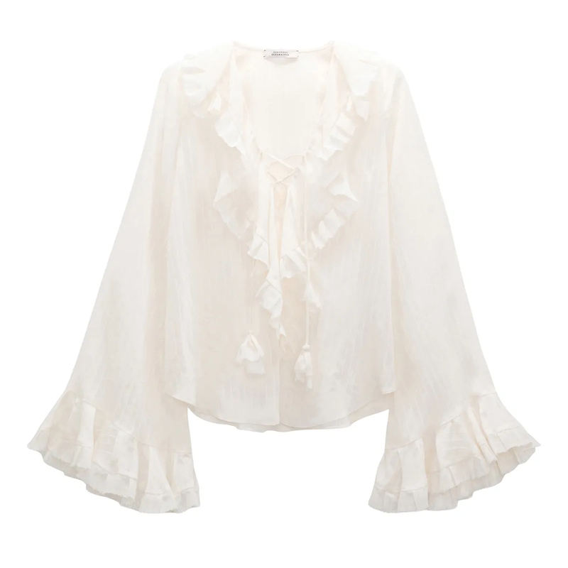 Dorothee Schumacher Bluse SOFT STRIPES blouse camellia white