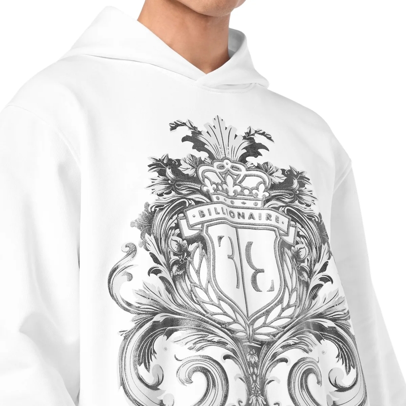 BILLIONAIRE Top Hoodie Baroque weiss(Image 4)
