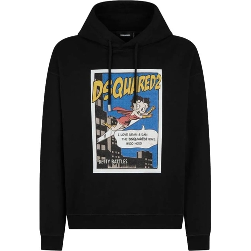 Dsquared2  zwarte hoodie schwarz