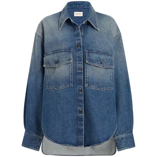 Khaite Blue Cotton Denim Shirt Blue 