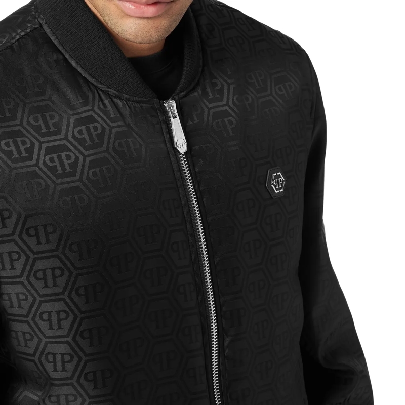 Philipp Plein Daunenjacke Bomber Monogram schwarz(Image 5)
