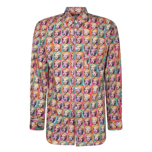 Comme des Garcons Cotton Shirt With All-Over Print Multicolor 