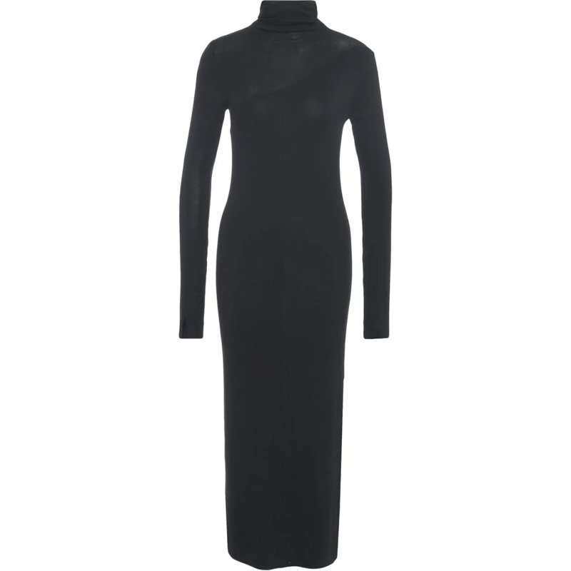 Thom Krom Robe longue Maxi dress with turtleneck schwarz