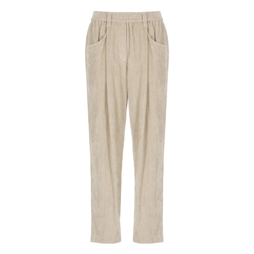 Brunello Cucinelli  Cotton Pants Neutrals