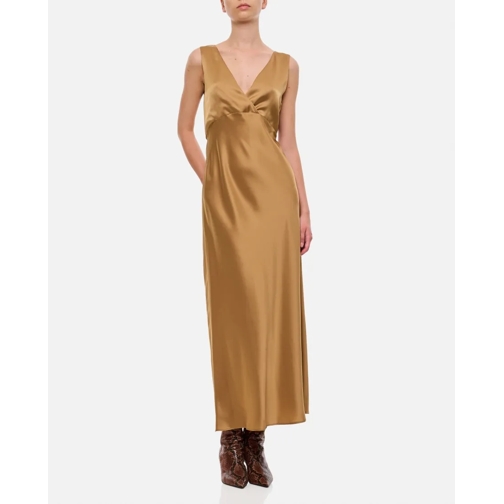 Max Mara  Lazio Silk Dress Brown