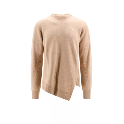 Comme des Garcons Wool Sweater With Embroidered Lacoste Patch Neutrals 