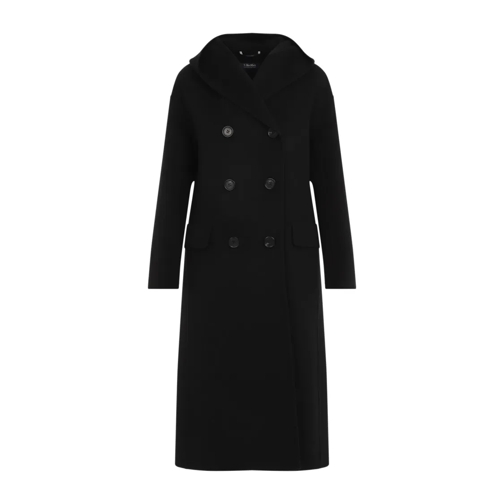 Max Mara Manteaux transitionnels Favola Hoodie Coat Black