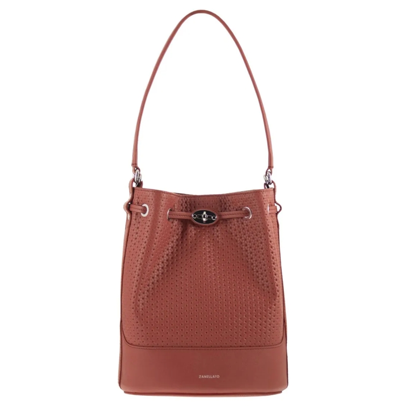 Zanellato Buideltas Monda' - Leather Bucket Bag S Burgundy