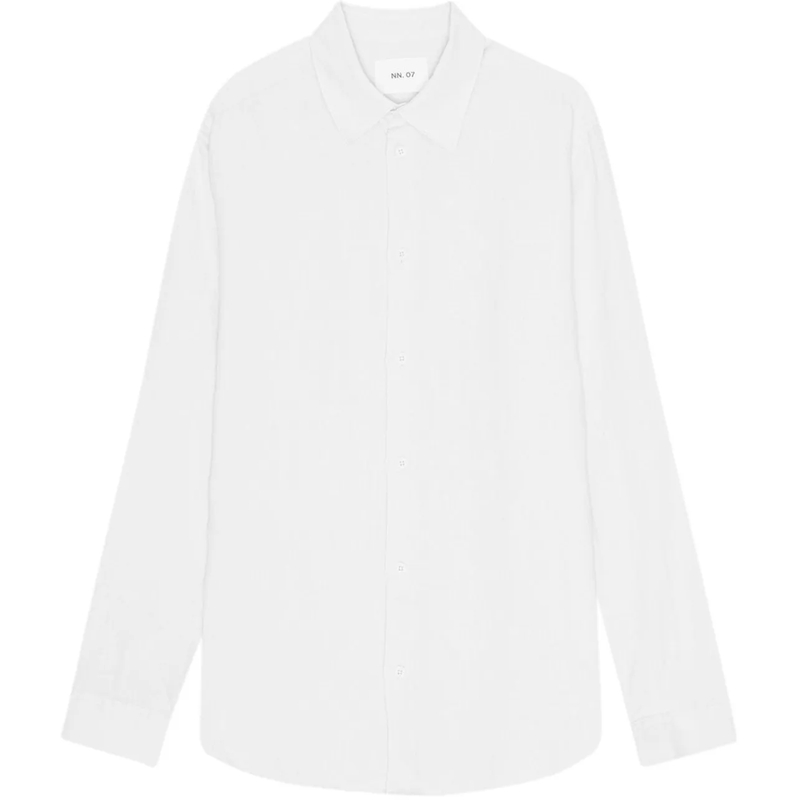 NN. 07 Legeres Oberteil Camicia Tencel Colby Bianca weiß