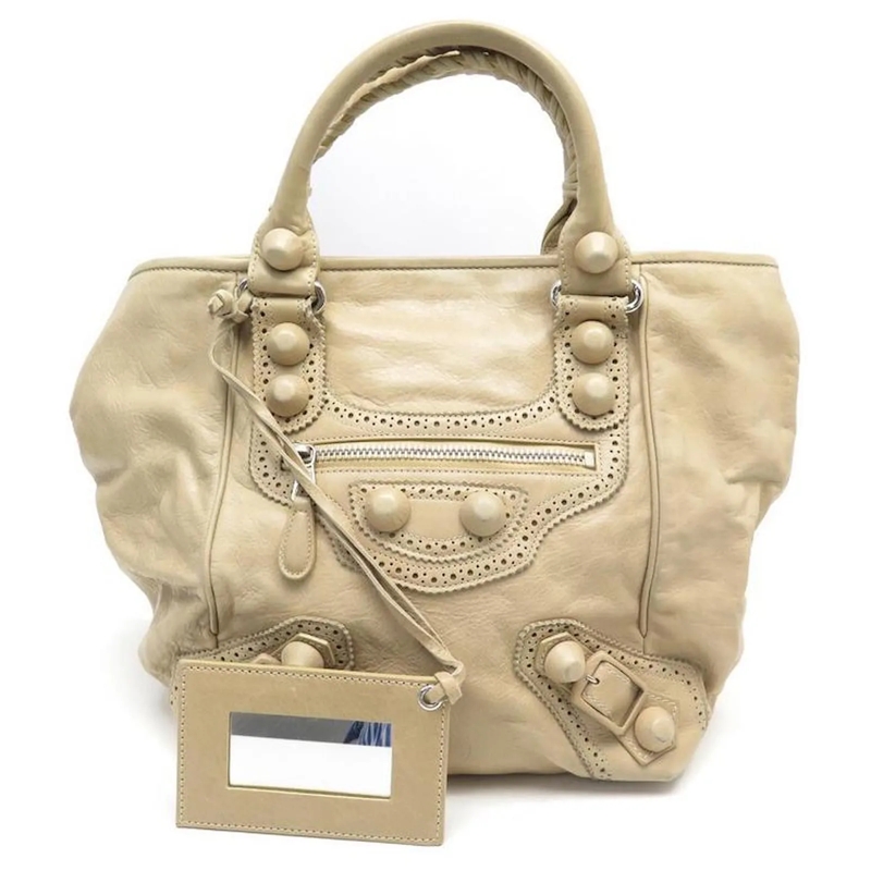 Balenciaga Schultertasche Balenciaga Satchel 235222 SUNDAY BEDECKTE RIESEN-H beige