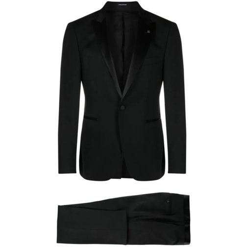 Tagliatore Combinaisons de combinaisons Black Wool Dress Suit Black