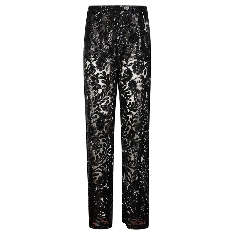 Golden Goose  Onia Lace Sequined Trousers Black