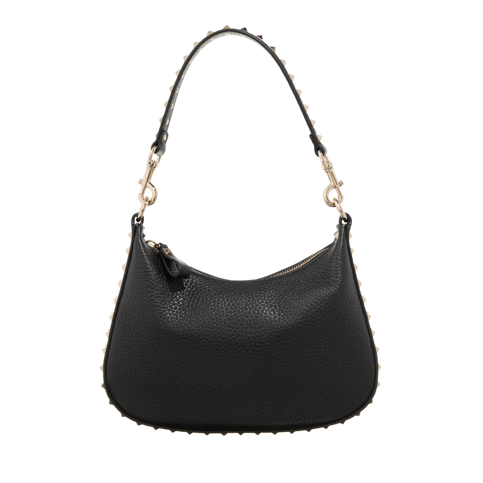 Valentino Garavani Hobo Bag - Rockstud Hobo Bag - Gr. unisize - in Schwarz - für Damen