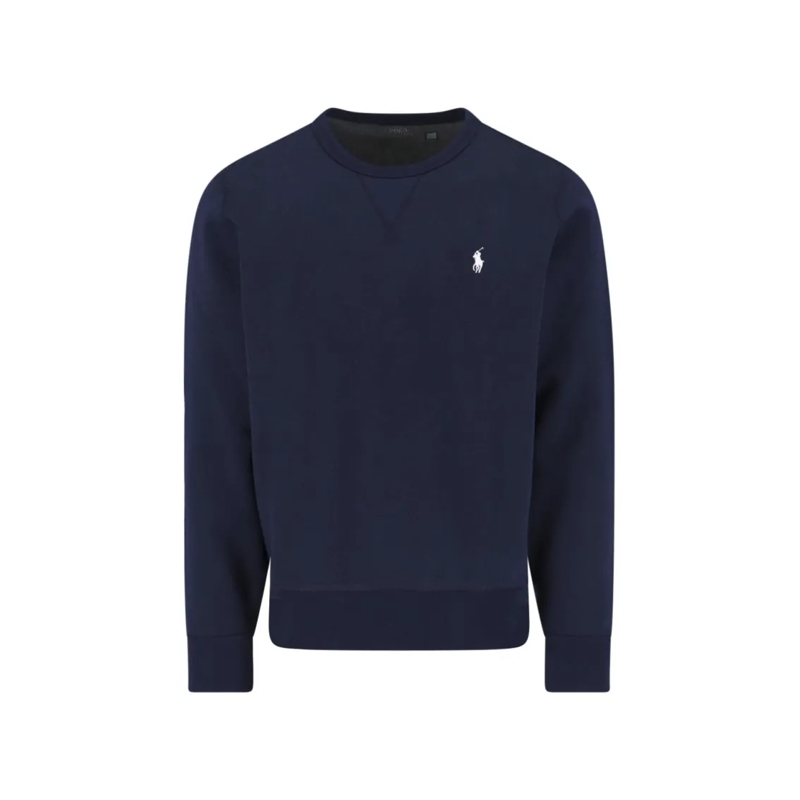 Polo Ralph Lauren Trui Timeless Classic Sweater With Ribbed Cuffs And Hem Blue