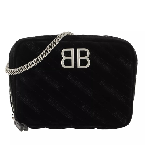 Balenciaga BB Camera Bag Leather Black Crossbody Bag