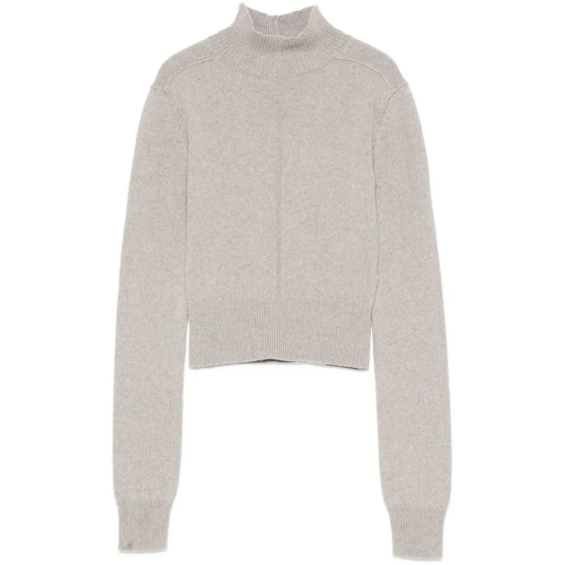 Rick Owens T-Shirt Headon Pull Pearl grau