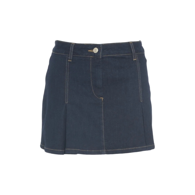 LIU JO Spijkerrok Flattering Denim Miniskirt With Contrast Stitching Blue