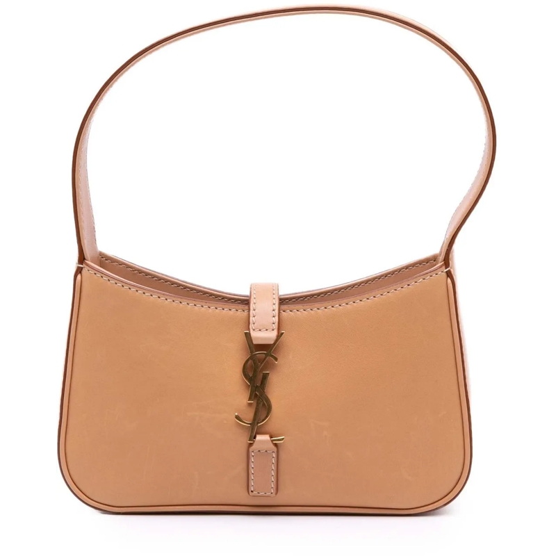 Saint Laurent Schultertasche Mini Smooth Calfskin Le 5 a 7 Hobo braun
