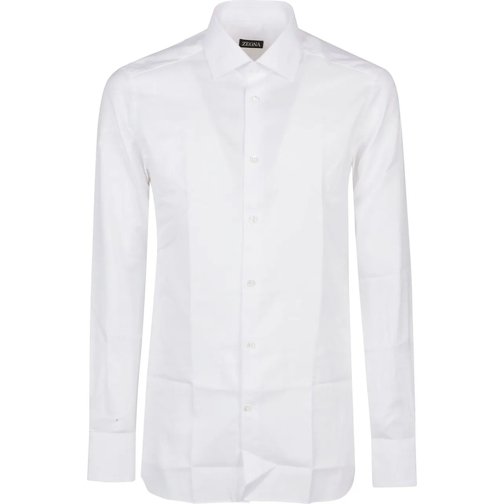 Zegna Legere Oberteile Long Sleeve Shirt White weiß