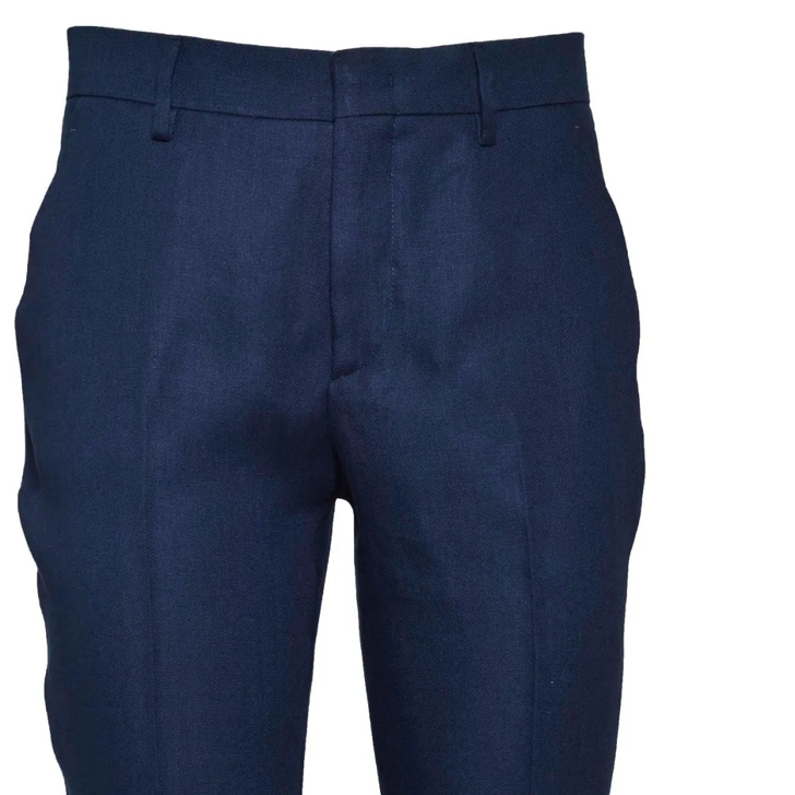 パンツ Tagliatore Psdla Pants In Blue Linen Tagliatore Psdla Pants In Blue Linen Blue