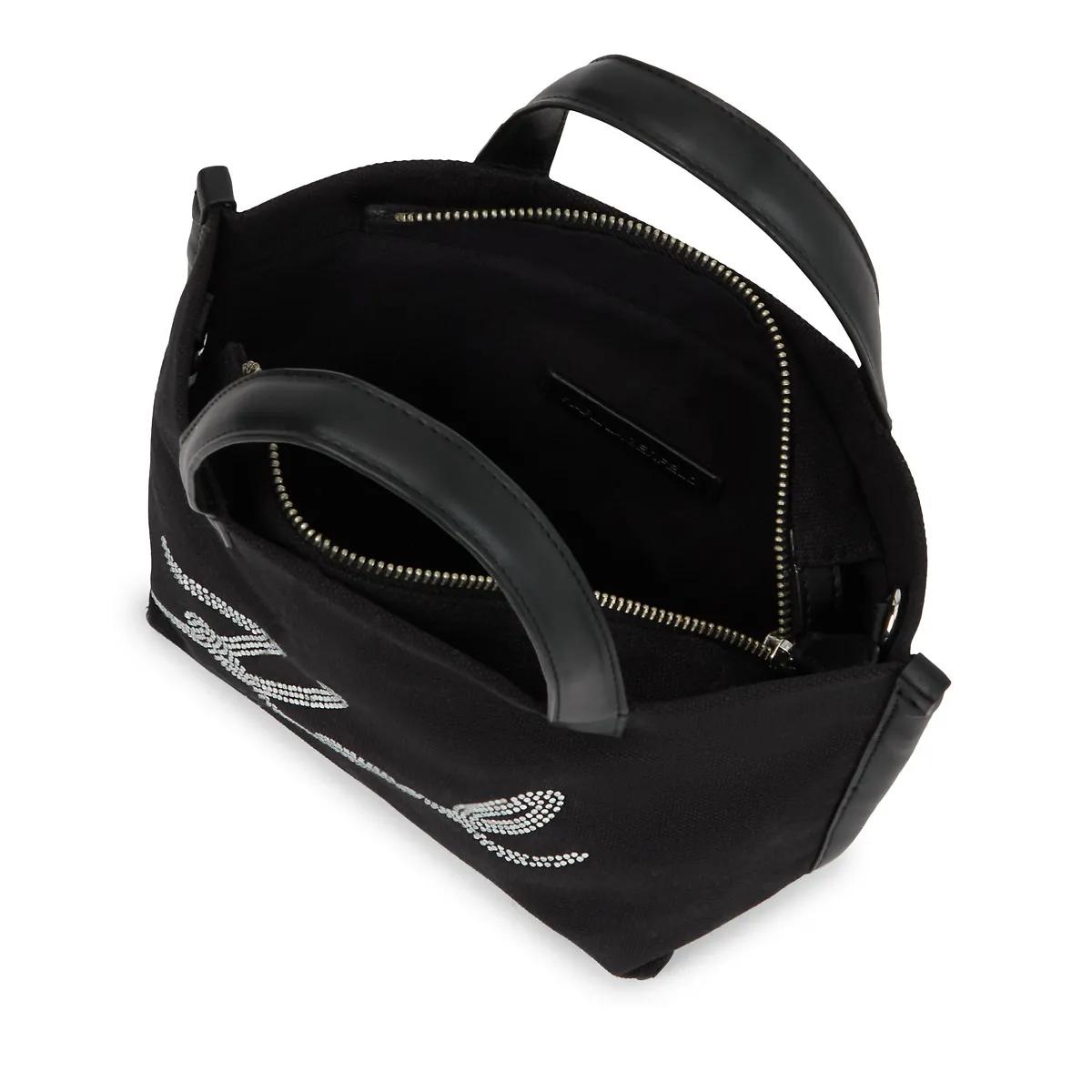 Thumbnail - Karl Lagerfeld Shopper - K/Signature Mini-Shopper mit Strass - Gr. unisize - in Schwarz - für Damen