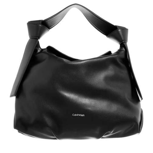 Calvin Klein Soft Nappa Crossbody Black Hobo Bag