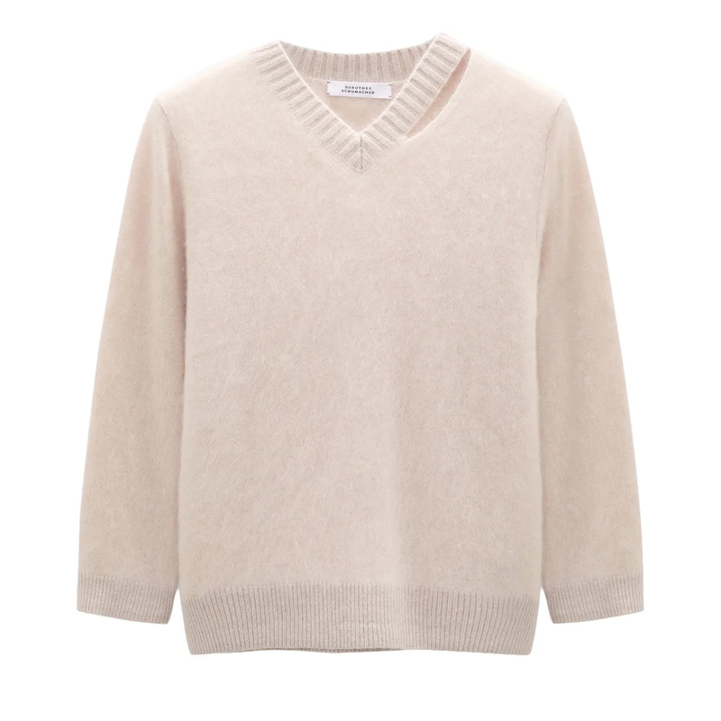 Dorothee Schumacher Trui FLUFFY STATEMENTS pullover almond