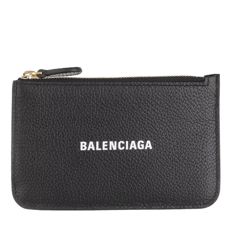 Balenciaga Münzportemonnaie Coin Wallet Leather  Black White