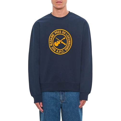 A.P.C. Truien Boxy Guitare Sweatshirt Blue