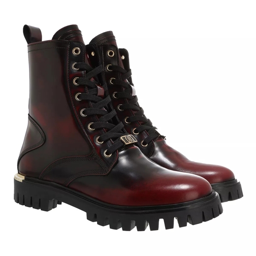 Tommy Hilfiger Polished Leather Lac Deep Rouge Stiefelette