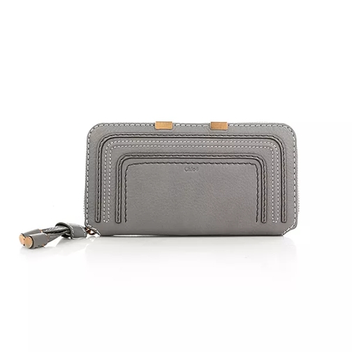 Chloé Portefeuille Cashmere Grey Portemonnaie mit Zip-Around-Reißverschluss