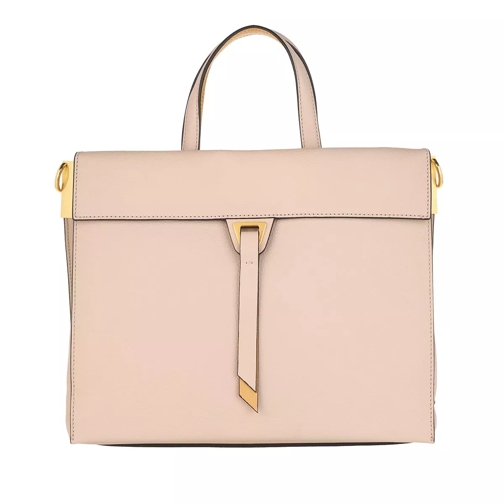 Coccinelle Handbag Double Grainy Leather Powder Pink Rymlig shoppingväska