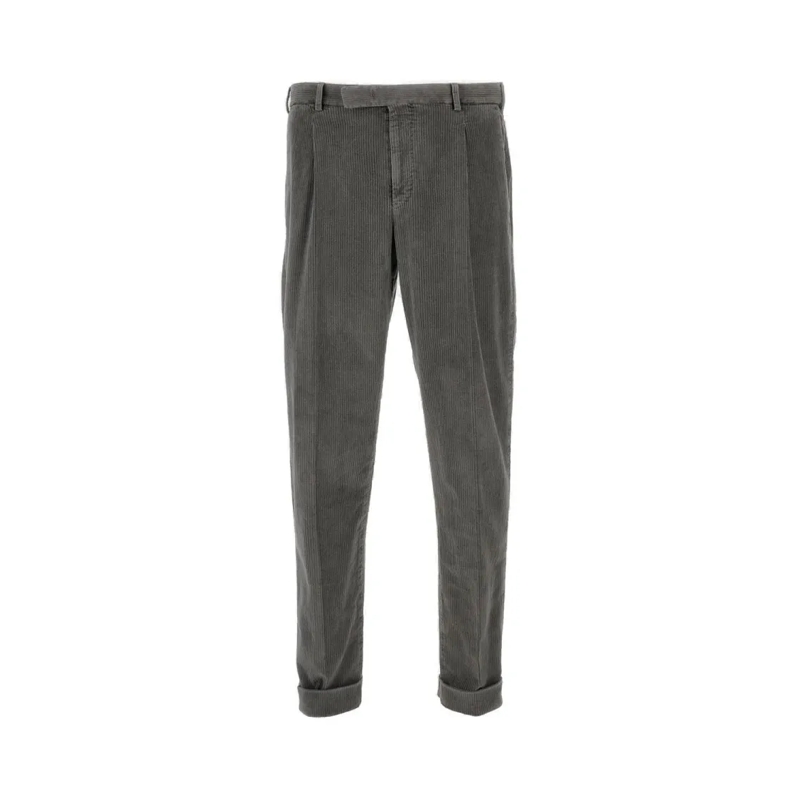 Pt01 Pantalon de costume Wide Ribbed Velvet Trousers Grey