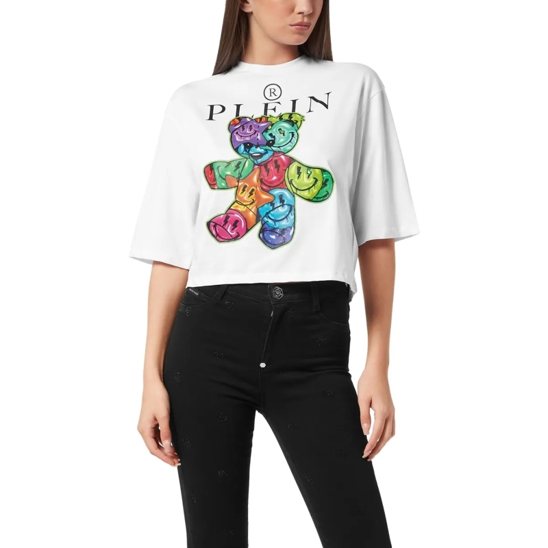 Philipp Plein T-Shirt T-Shirt Rundhalsausschnitt Ss Teddy weiss(Image 3)