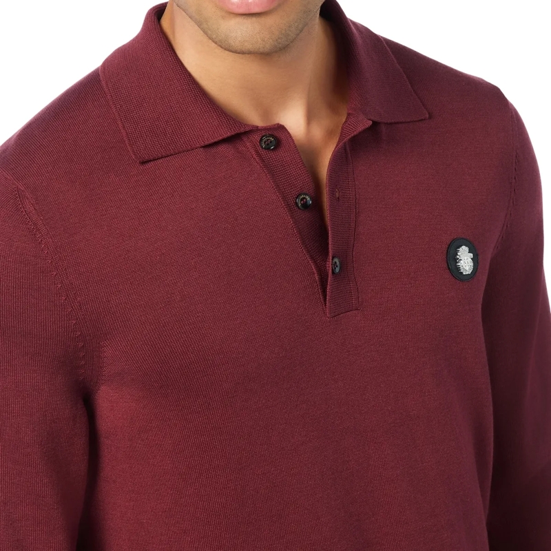 BILLIONAIRE Top Poloshirt Ls bordeaux(Image 4)