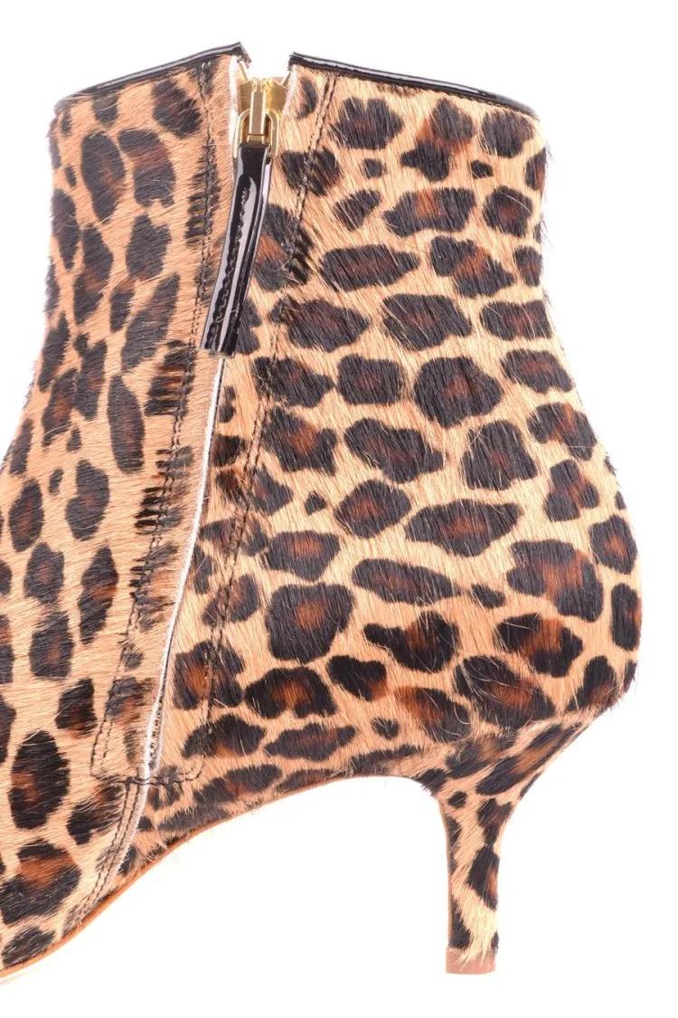 Thumbnail - POLLY PLUME Stiefel - Multicolor Leopard Print Ankle Boots - Gr. 37 (EU) - in Braun - für Damen